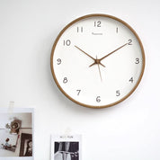 Orologio da parete analogico silenzioso in legno massello 4