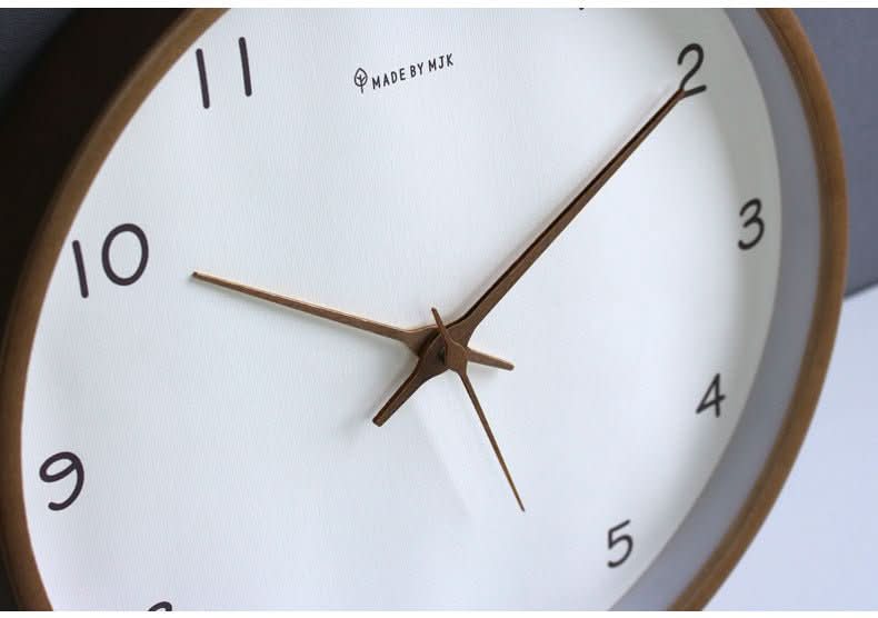 Orologio da parete analogico silenzioso in legno massello 5