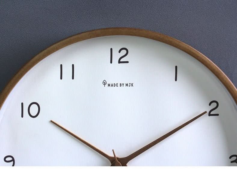 Orologio da parete analogico silenzioso in legno massello 6