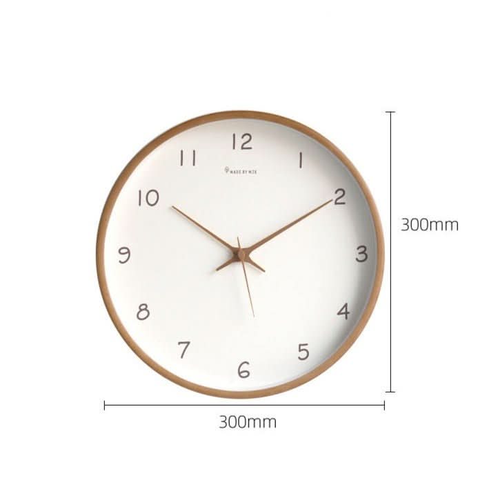 Orologio da parete analogico silenzioso in legno massello 8