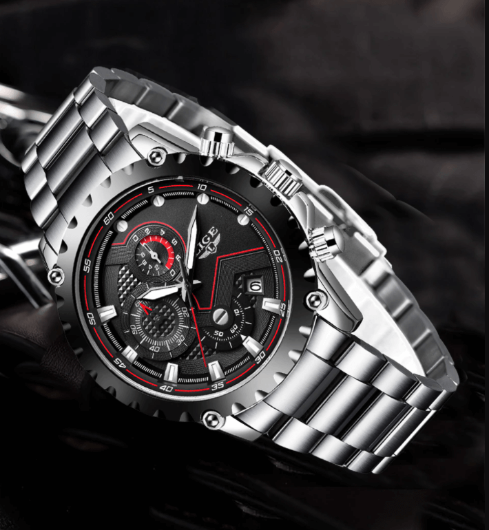 Orologio militare da uomo in acciaio 0