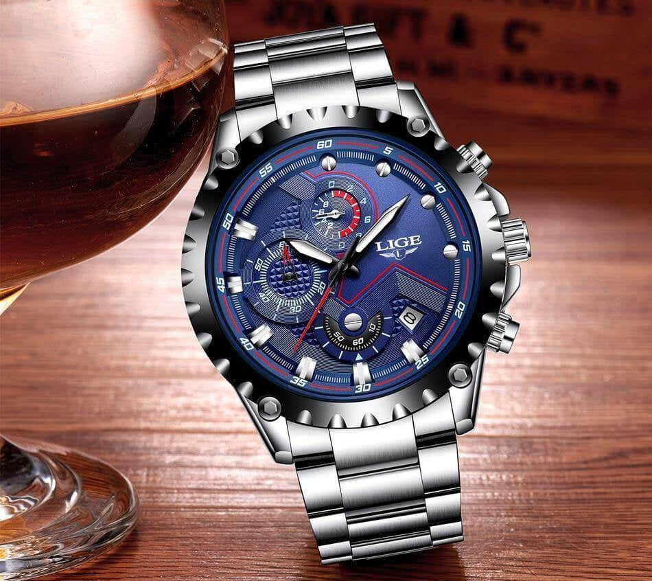 Orologio militare da uomo in acciaio 6