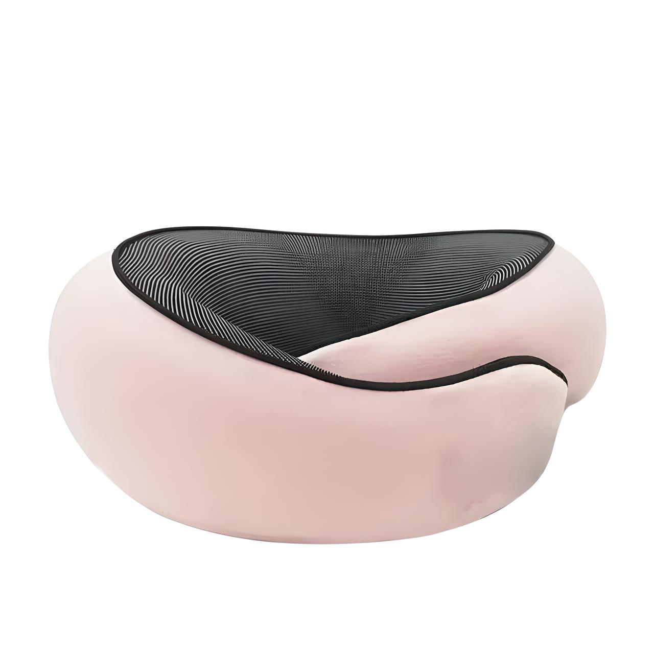 Poltrona moderna rosa e nera, design ergonomico, stile contemporaneo, ideale per soggiorno o ufficio. Arredamento di lusso, comfort e stile.