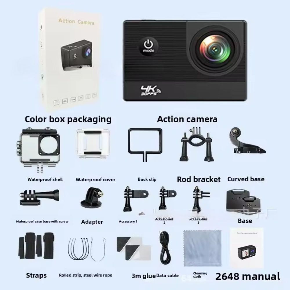 4K Ultra-HD Sportkamera – WLAN-fähig und wasserdicht für Vlogging und Outdoorsport