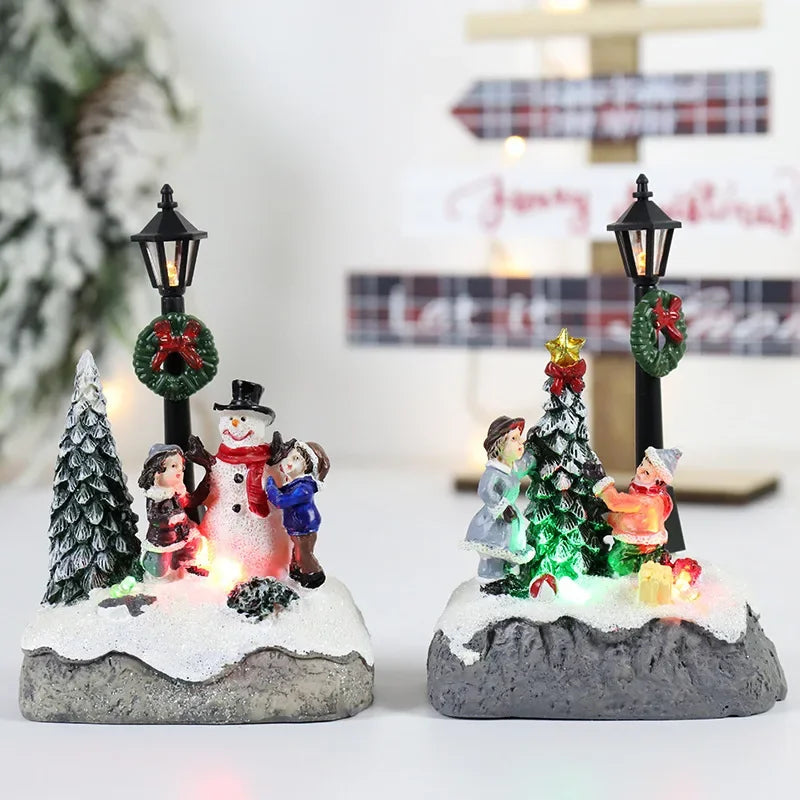 Paesaggio festivo | Set di illuminazione a LED per villaggio natalizio 1