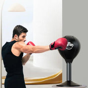Palla da boxe da tavolo in pelle - Antistress da parete e trainer fitness per adulti e bambini, forte aspirazione per il massimo divertimento con i pugni 1