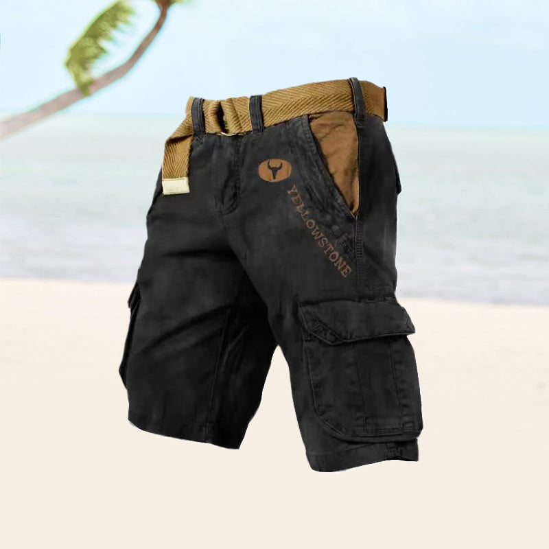 Pantaloncini Da Uomo Cargo Con Multitasche E Lunghezza Al Ginocchio - Pantaloni Corti Uomo Versatili Per Ogni Occasione 1