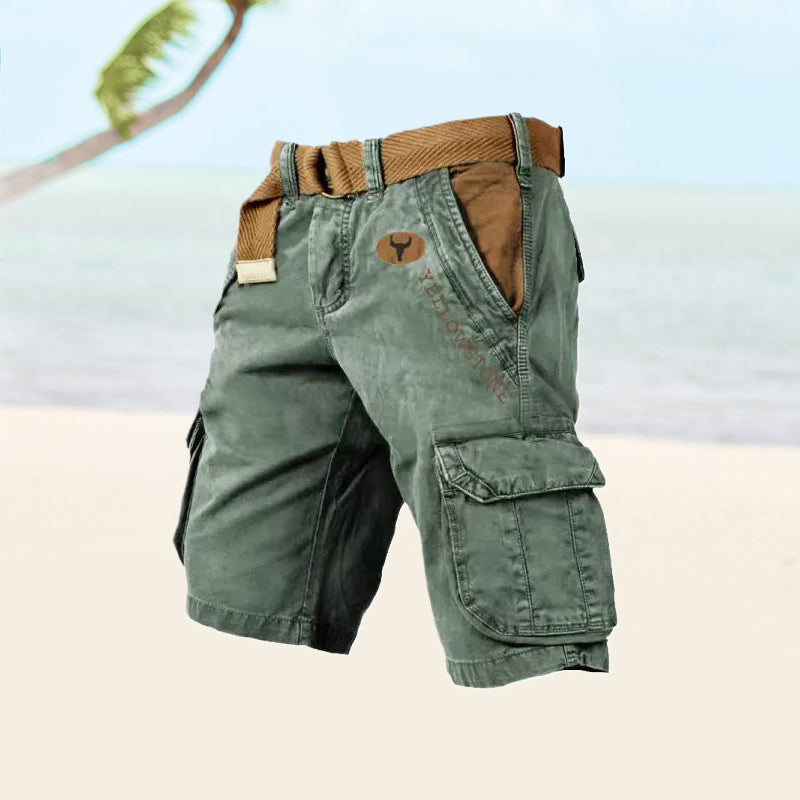 Pantaloncini Da Uomo Cargo Con Multitasche E Lunghezza Al Ginocchio - Pantaloni Corti Uomo Versatili Per Ogni Occasione 3