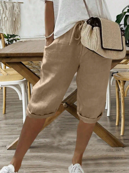 Pantaloncini Leggeri da Donna con Coulisse - Stile Casual per l'Estate 0