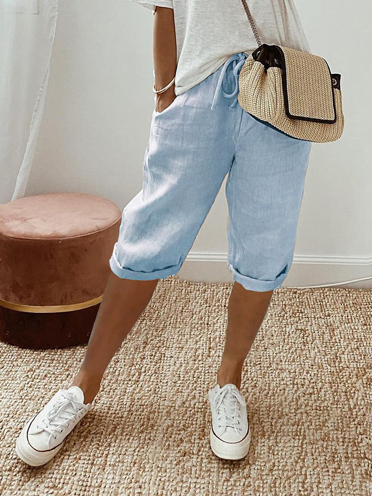 Pantaloncini Leggeri da Donna con Coulisse - Stile Casual per l'Estate 1