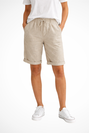 Pantaloni Capri Comodi in Lino per Donna - Stile Casual e Rilassato 0