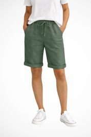 Pantaloni Capri Comodi in Lino per Donna - Stile Casual e Rilassato 3