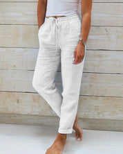 Pantaloni Casual da Donna con Vita Elastico e Coulisse 2