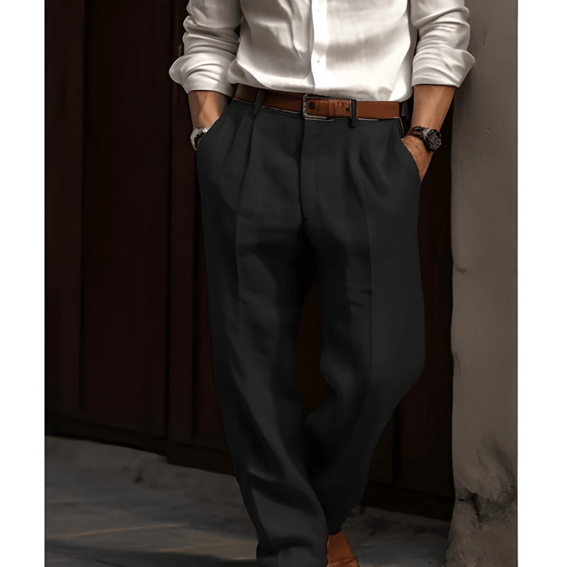Pantaloni da Uomo Eleganti con Comfort Traspirante e Taglio Dritto - Pantaloni Uomo Versatili per Ogni Occasione 1