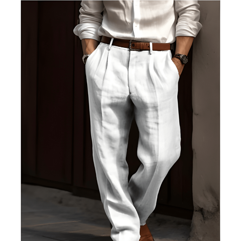 Pantaloni da Uomo Eleganti con Comfort Traspirante e Taglio Dritto - Pantaloni Uomo Versatili per Ogni Occasione 2