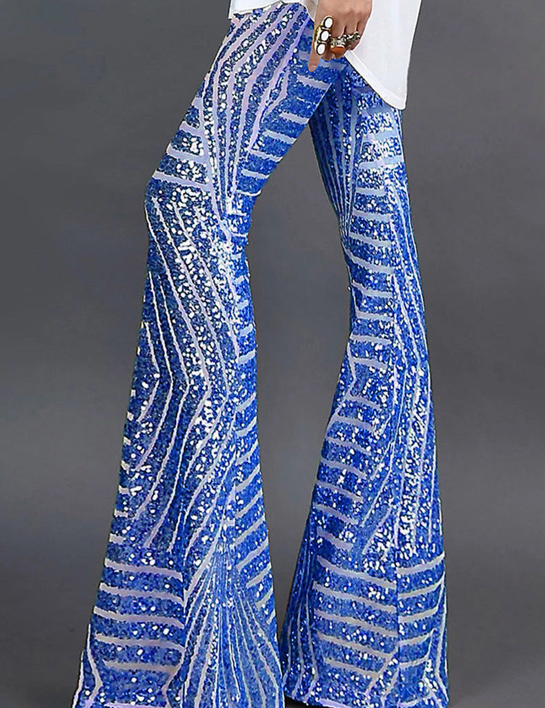 Pantaloni svasati con paillettes per donna | Capodanno 2