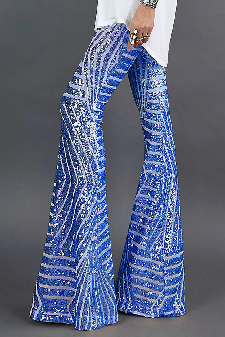 Pantaloni svasati con paillettes per donna | Capodanno 2