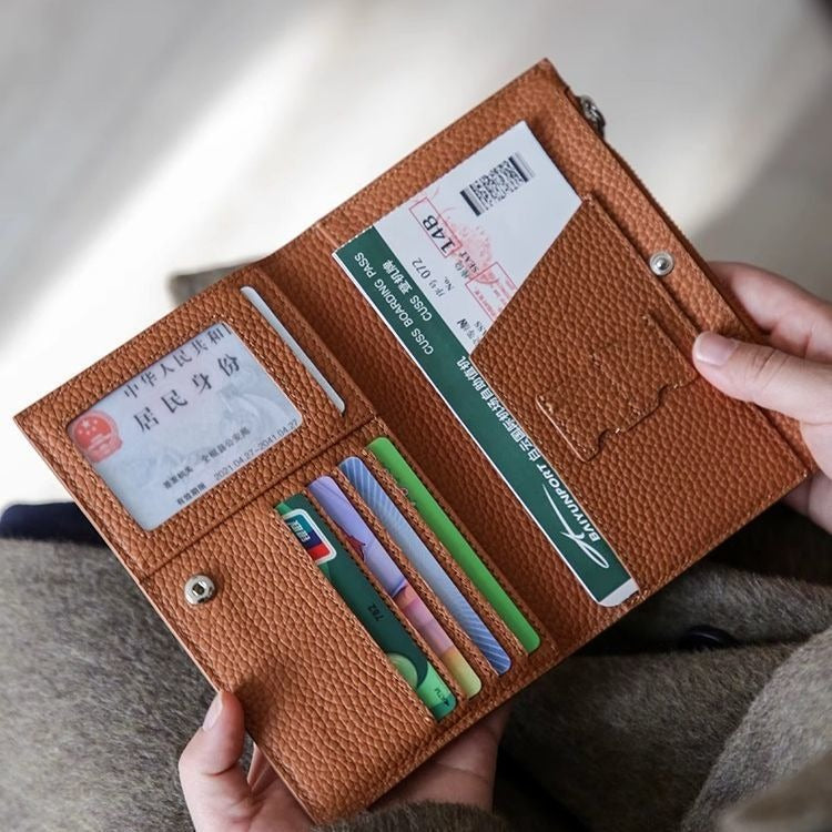 Mikaela | Cartera de viaje para pasaporte antirrobo en piel genuina