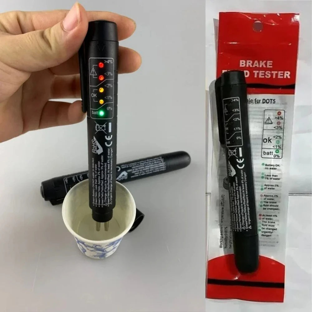 Penna tester per liquido freni per auto - Strumento indicatore LED per una diagnosi accurata dell'olio freni, manutenzione e monitoraggio della sicurezza dell'auto 2