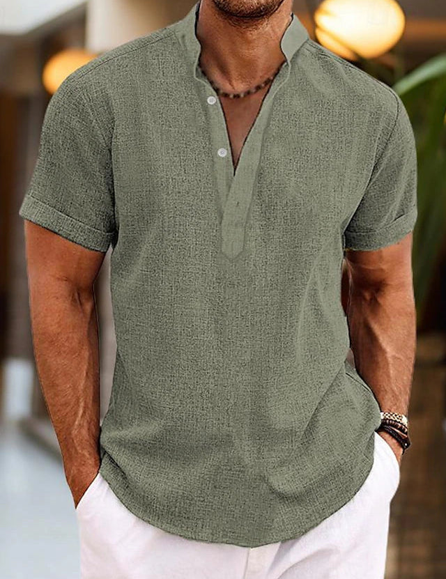 Polo Da Uomo Manica Lunga Scollo A V, Elegante E Confortevole, Magliette Polo Uomo Ideale Per Ogni Occasione 7