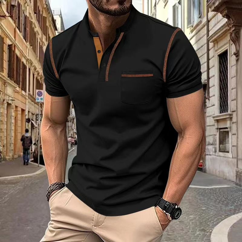 Polo Uomo Sportivo-Elegante con Dettagli a Contrasto 0