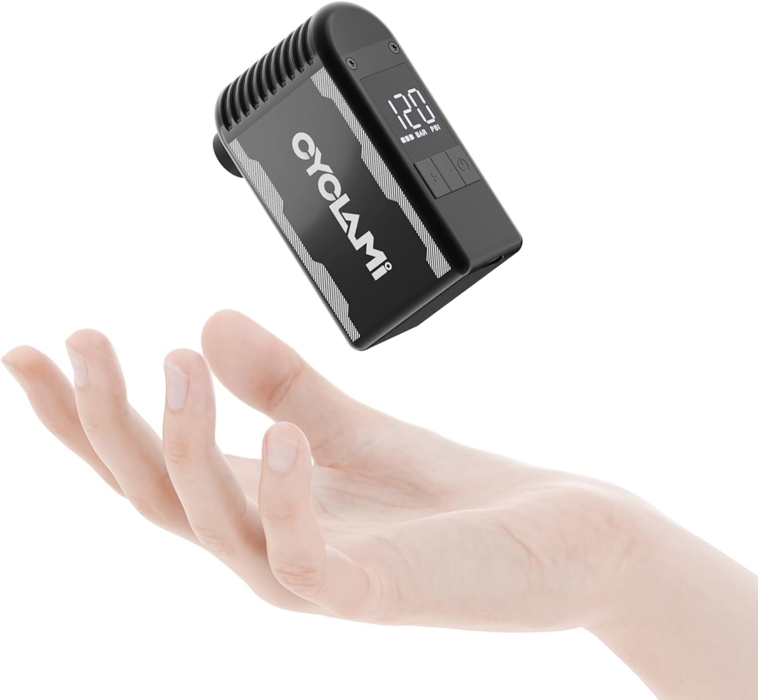 Pompa elettrica per aria – Mini gonfiatore senza fili da 120 PSI per pneumatici di biciclette, compatibile con valvole Presta e Schrader, compatto ed efficiente 1