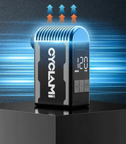 Pompa elettrica per aria – Mini gonfiatore senza fili da 120 PSI per pneumatici di biciclette, compatibile con valvole Presta e Schrader, compatto ed efficiente 3