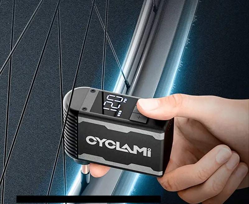 Pompa elettrica per aria – Mini gonfiatore senza fili da 120 PSI per pneumatici di biciclette, compatibile con valvole Presta e Schrader, compatto ed efficiente 5