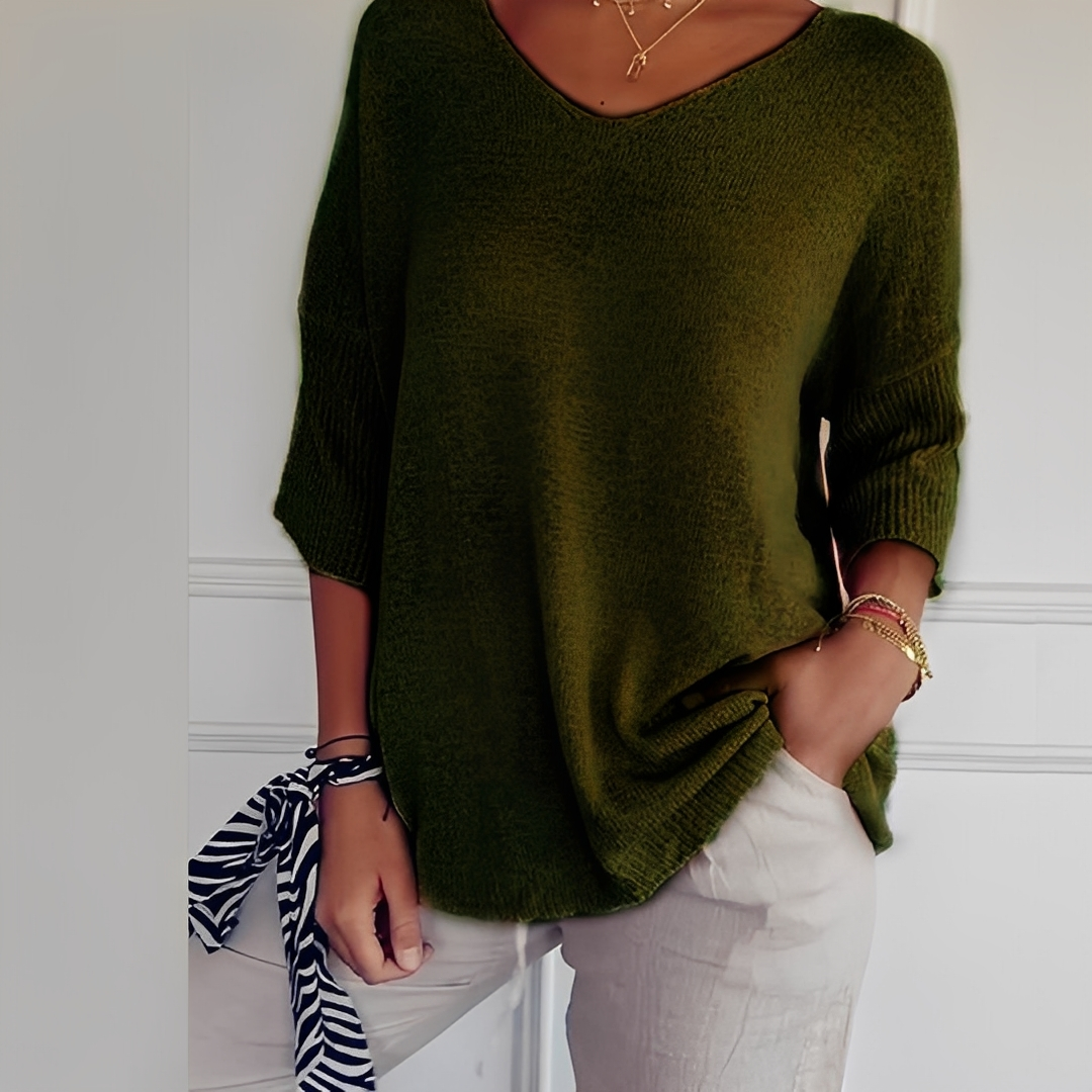 Pullover Damen | Langer Schnitt & V-Ausschnitt 10
