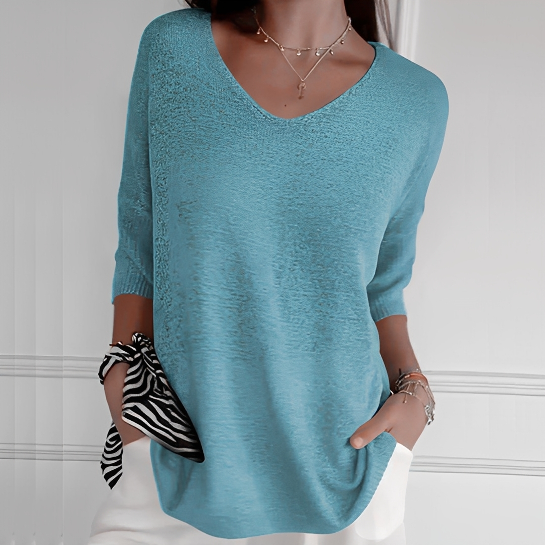 Pullover Damen | Langer Schnitt & V-Ausschnitt 5