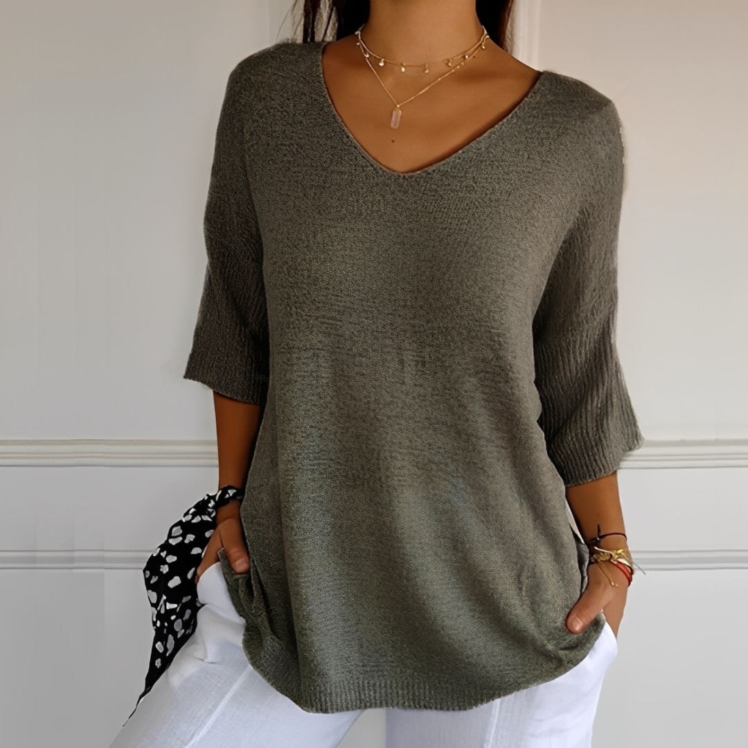Pullover Damen | Langer Schnitt & V-Ausschnitt 8