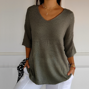 Pullover Damen | Langer Schnitt & V-Ausschnitt 8