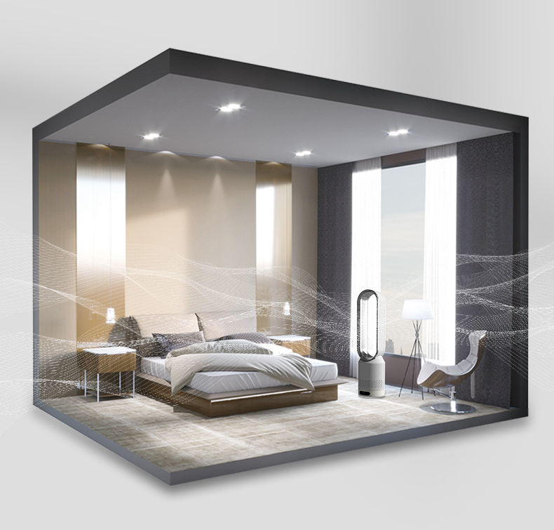 Raffreddatore d'Aria 3 in 1 con Purificatore e Oscillazione Automatica – Design Silenzioso e Senza Lama per Interni Sani 7