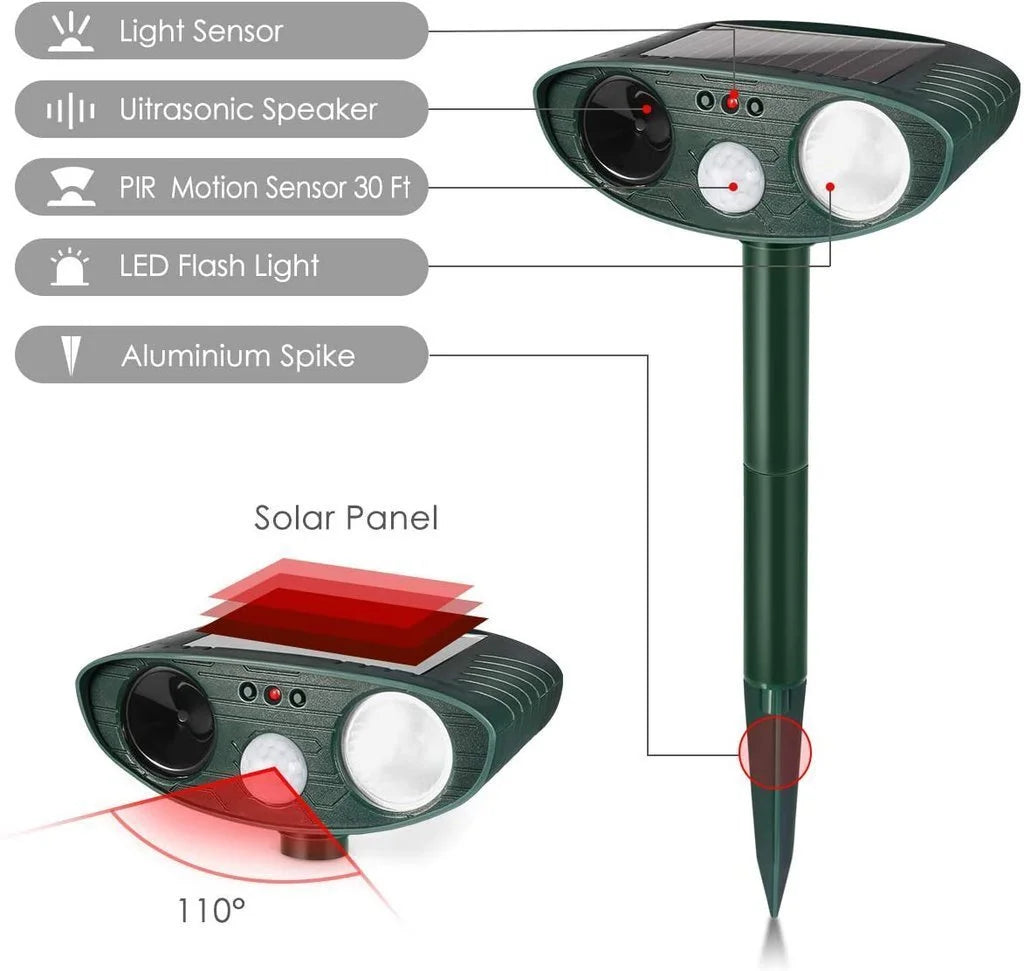 Repellente per tamia a ultrasuoni - Alimentato ad energia solare - Sbarazzati degli tamia in 48 ore 4