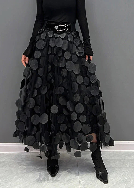 Rock mit Polka-Dots und Fließendem Schnitt – Fleur 1