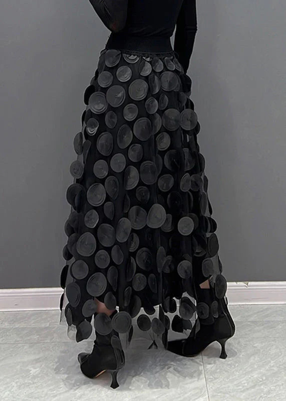 Rock mit Polka-Dots und Fließendem Schnitt – Fleur 4