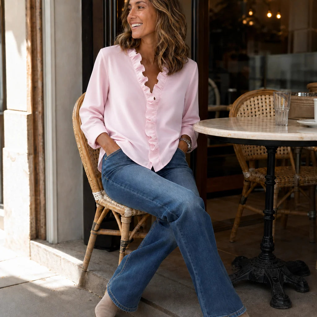 Ruffle & Rose – Ruffle V-Neck Blouse 4