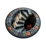 Runder 3D-Halloween-Teppich mit Gruselmotiv 0