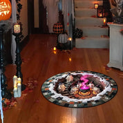 Runder 3D-Halloween-Teppich mit Gruselmotiv 6