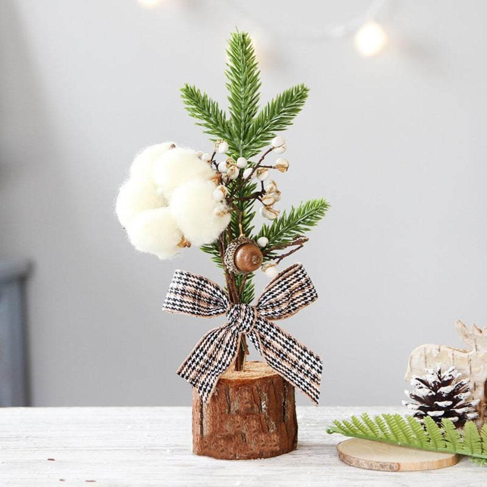 RusticBough | Mini albero di Natale da tavolo per una calda decorazione natalizia 1