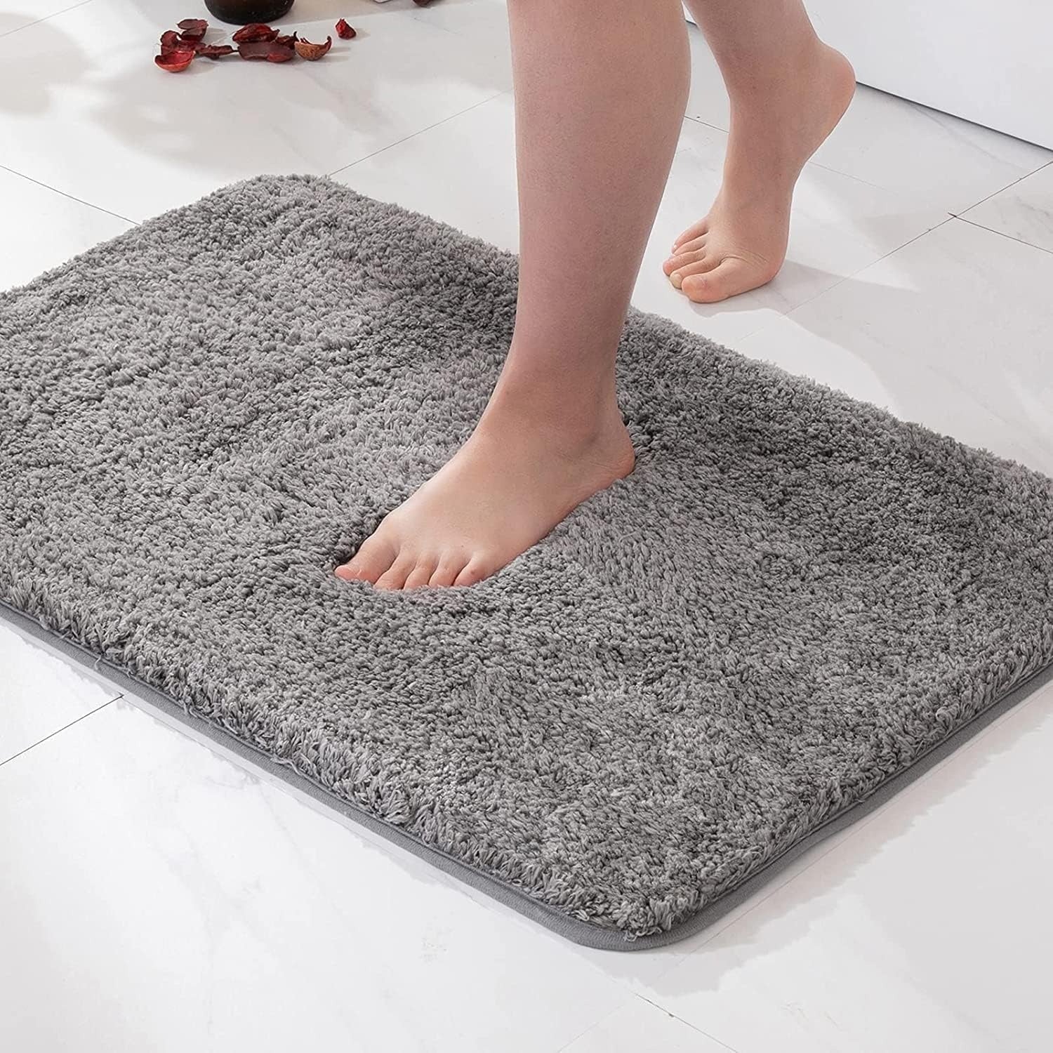Rutschfeste Badematte | Flauschiger Badvorleger, Saugstark | Waschbar | CozyStep 6