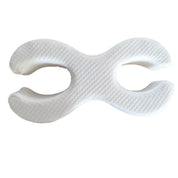 Cuscino ergonomico bianco a forma di farfalla, supporto cervicale, memory foam, ideale per dormire, allevia il dolore al collo e alla schiena.