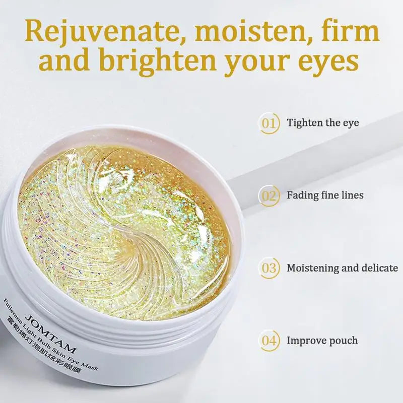 Maschera occhi Jomtam, idratante e illuminante, riduce rughe sottili, rassoda e migliora borse, 60 pezzi, cura occhi, bellezza viso.