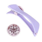 Epistick depilatore viso viola, strumento rimozione peli facciali, design ergonomico, efficace per baffetti e mento, accessorio bellezza donna.