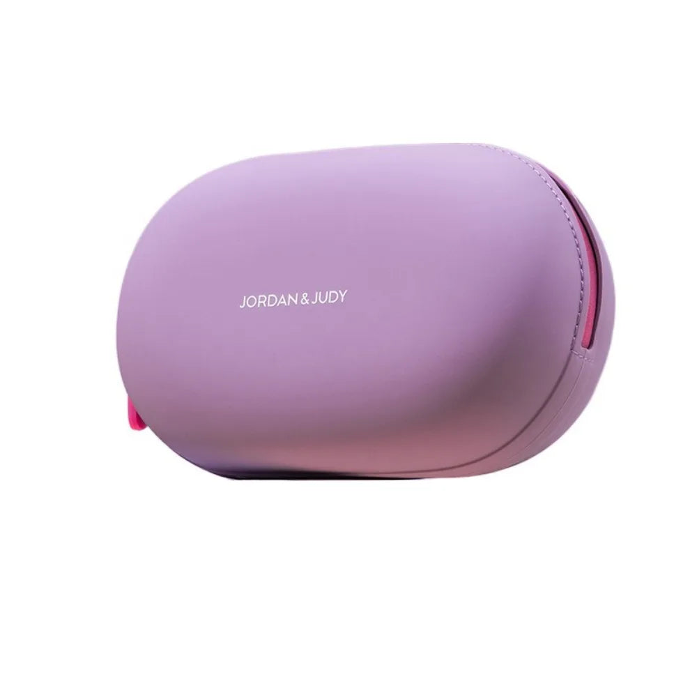 Custodia protettiva rosa Jordan & Judy per occhiali, design elegante e compatto, ideale per protezione e trasporto sicuro.