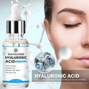 Siero viso acido ialuronico 50ml, idratante anti-età, con estratti vegetali e vitamina C, ideale per pelle secca e crema viso essenza.