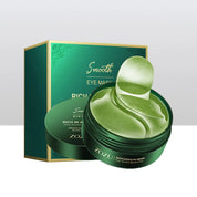Maschera occhi ZOZU all'avocado, confezione verde elegante, idratazione intensa, riduzione occhiaie, cura pelle, bellezza viso, skincare naturale.