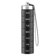Pastillero de aluminio portátil y modular de 7 días para viaje
