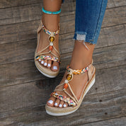 Sandali Orthopedic con Zeppa in Iuta Intrecciata a Mano con Arch Support e Cinturino Regolabile 5