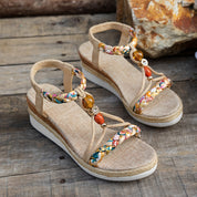 Sandali Orthopedic con Zeppa in Iuta Intrecciata a Mano con Arch Support e Cinturino Regolabile 6